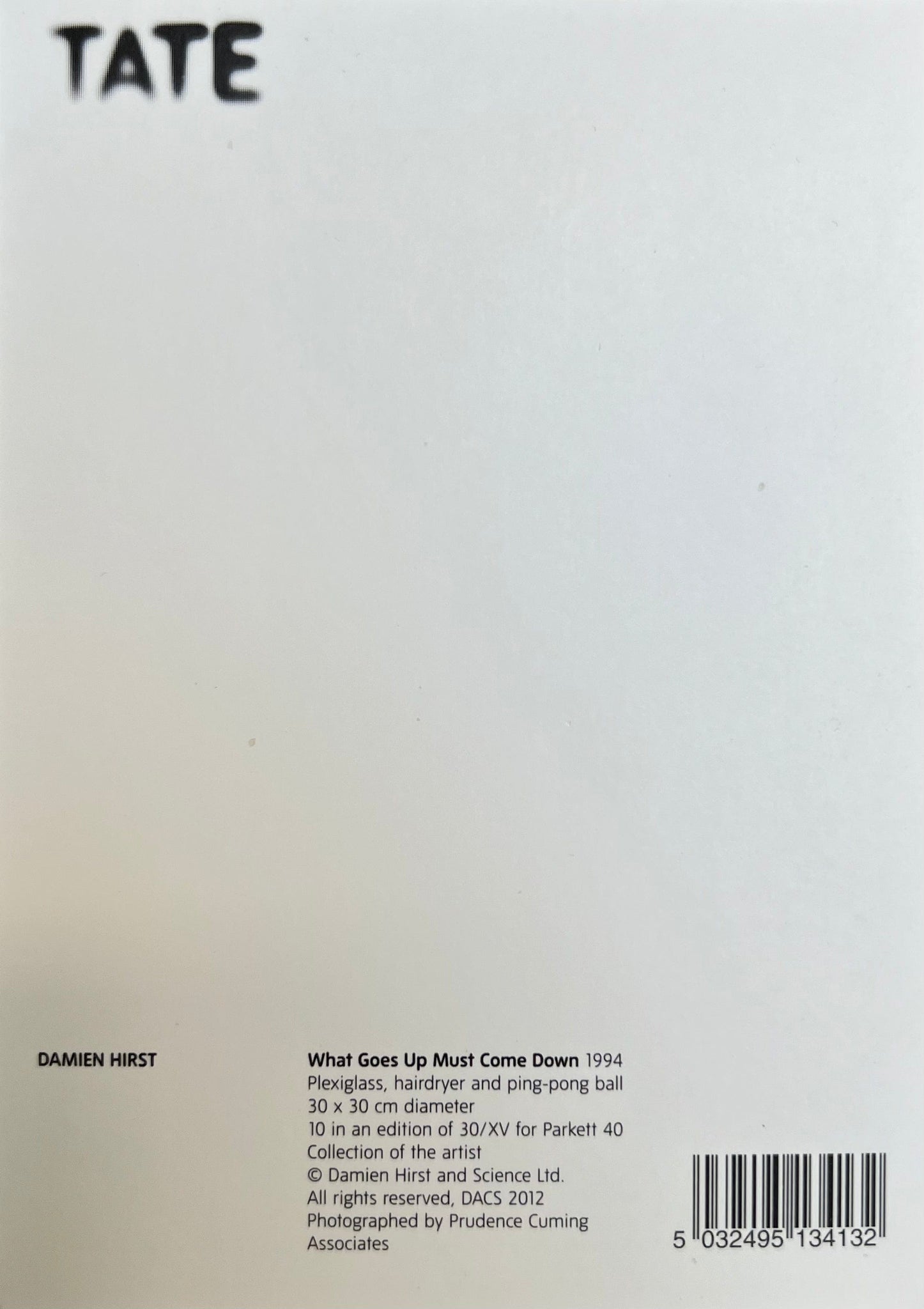 Damien Hirst - What Goes Up Must Come Down, 1994 postcard