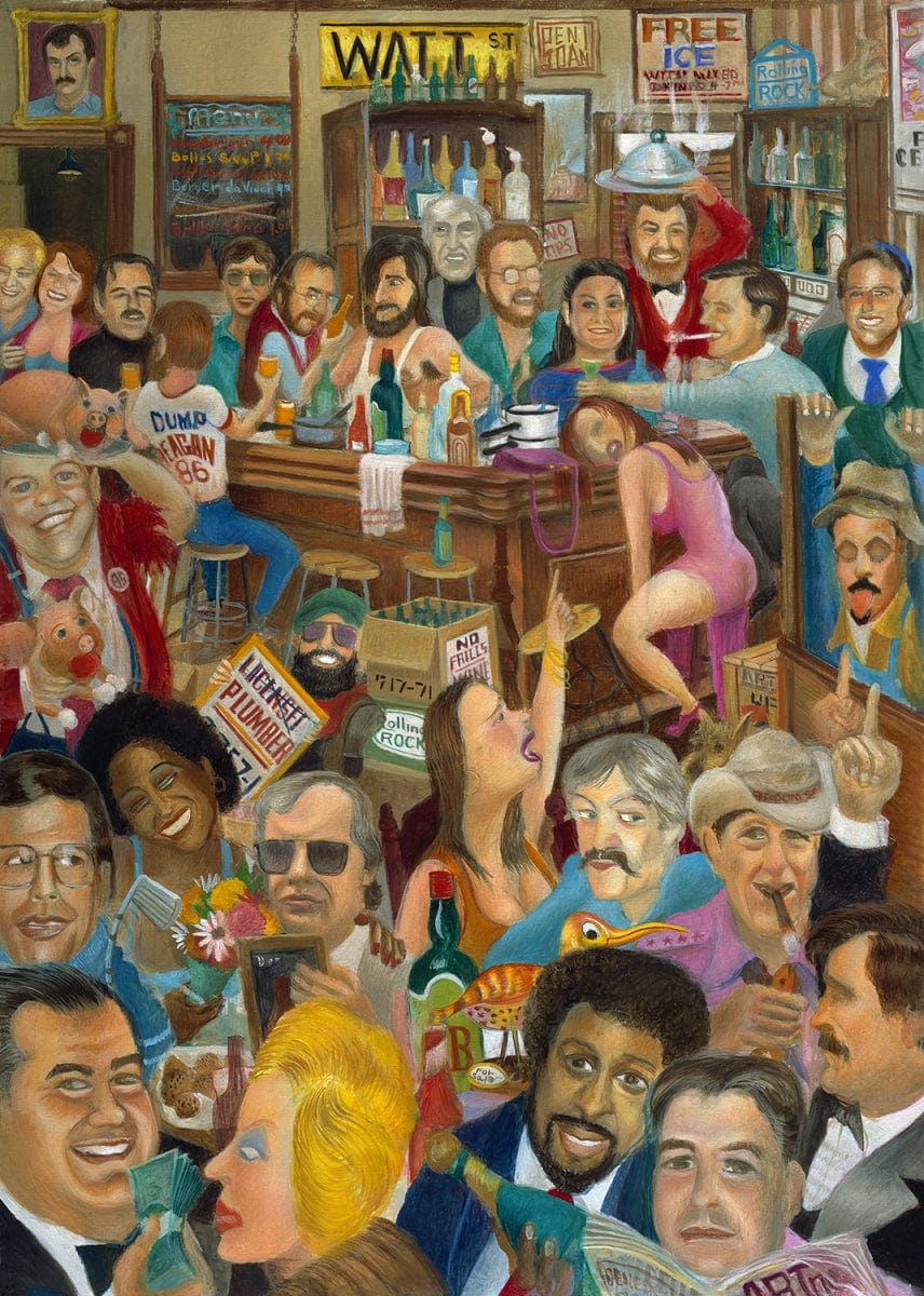 Robert Cenedella - Happy Hour, 1986