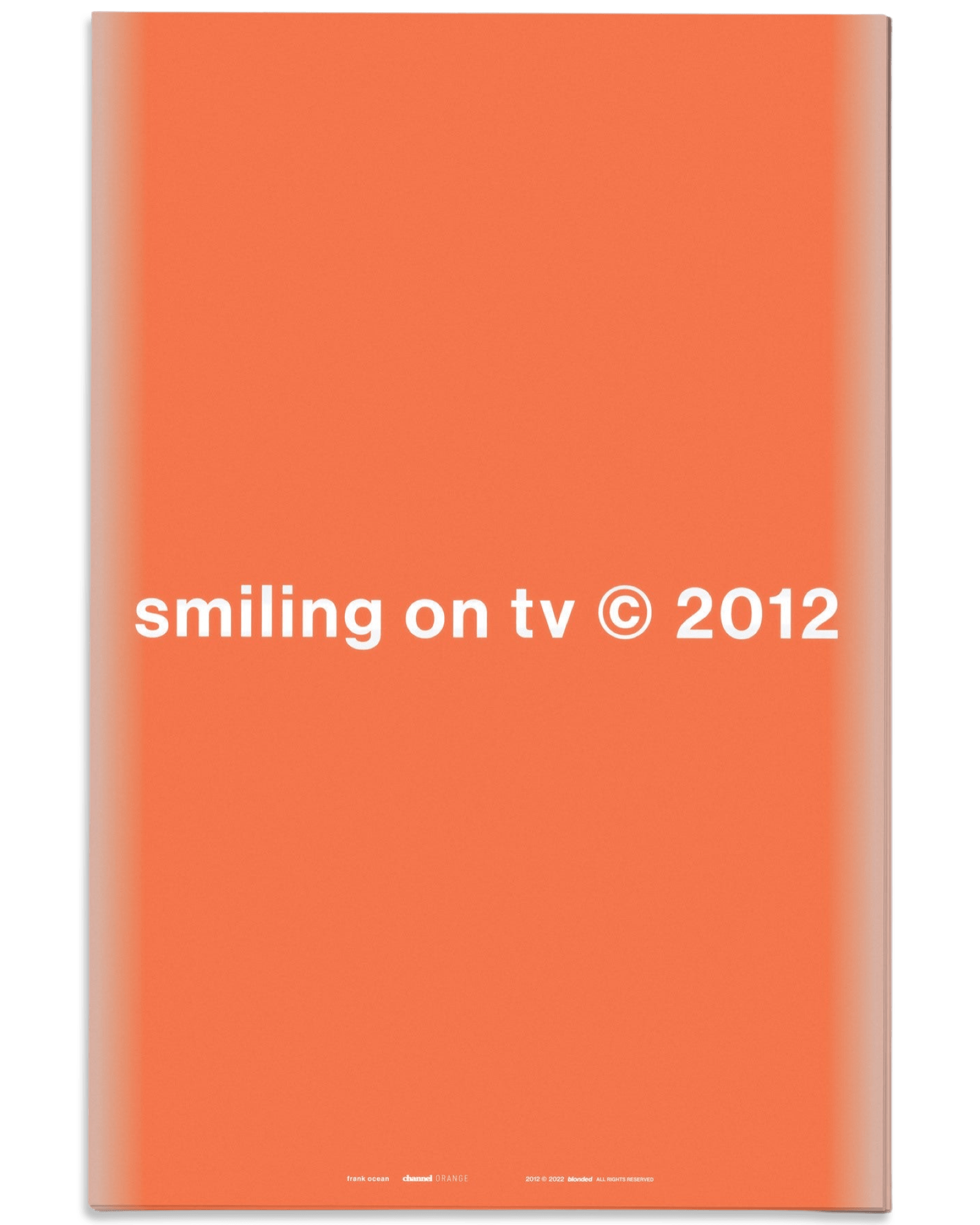 Frank Ocean - Smiles Poster Orange, 2022